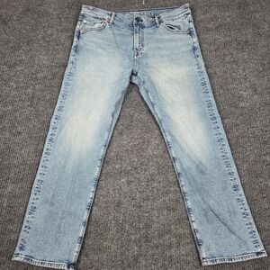American Eagle Easyflex Mens 36x30 Light Wash Straight Leg Stretch Jeans 26205